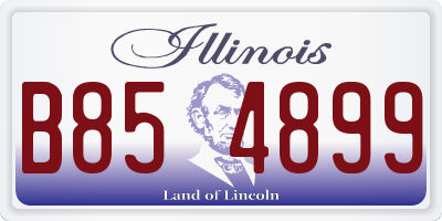 IL license plate B854899