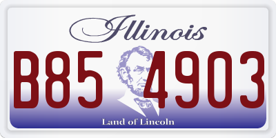 IL license plate B854903