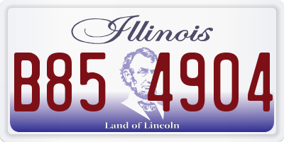 IL license plate B854904