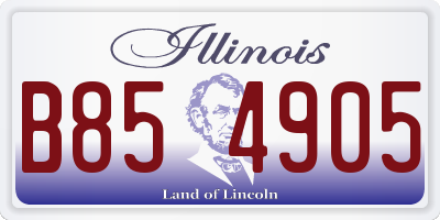 IL license plate B854905