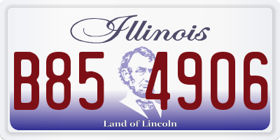 IL license plate B854906