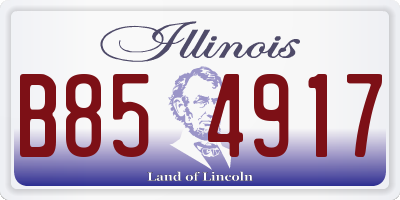 IL license plate B854917