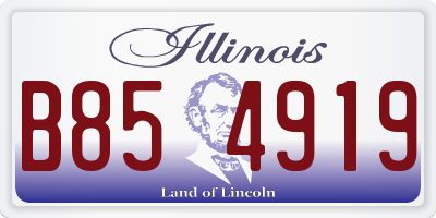 IL license plate B854919