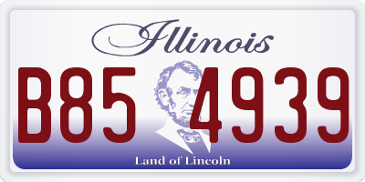 IL license plate B854939