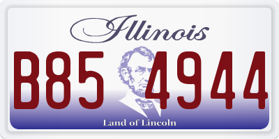IL license plate B854944
