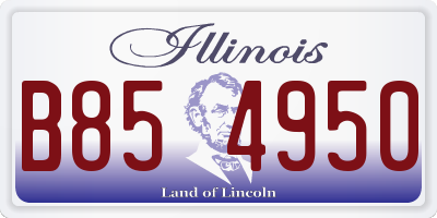 IL license plate B854950