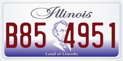 IL license plate B854951