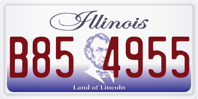 IL license plate B854955