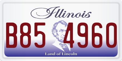 IL license plate B854960