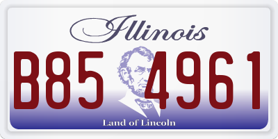 IL license plate B854961
