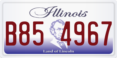 IL license plate B854967