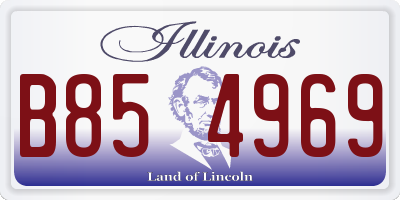 IL license plate B854969