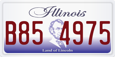 IL license plate B854975