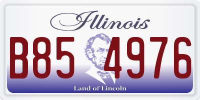 IL license plate B854976