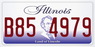 IL license plate B854979