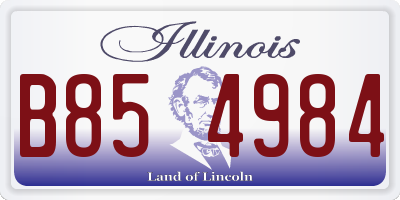 IL license plate B854984