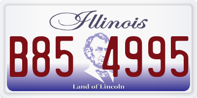 IL license plate B854995