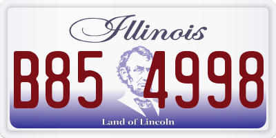 IL license plate B854998