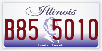 IL license plate B855010