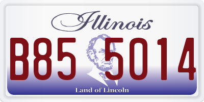 IL license plate B855014