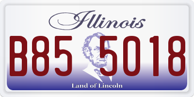 IL license plate B855018