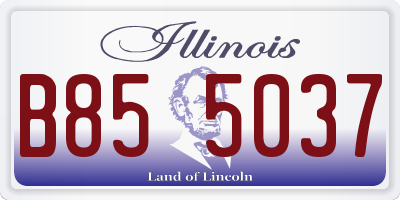 IL license plate B855037