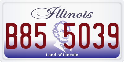 IL license plate B855039
