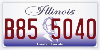 IL license plate B855040