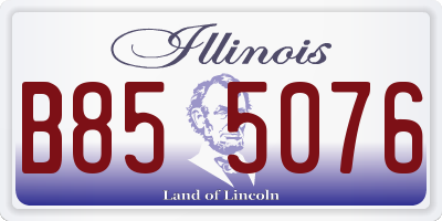 IL license plate B855076