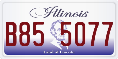IL license plate B855077