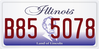 IL license plate B855078