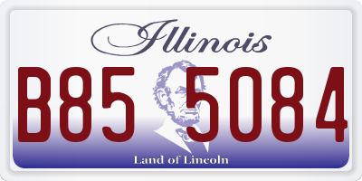 IL license plate B855084