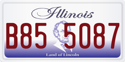IL license plate B855087