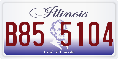 IL license plate B855104