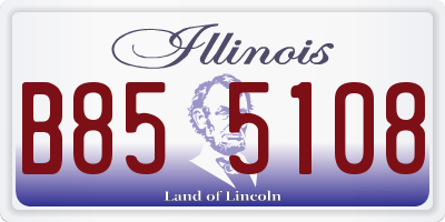 IL license plate B855108