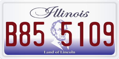 IL license plate B855109