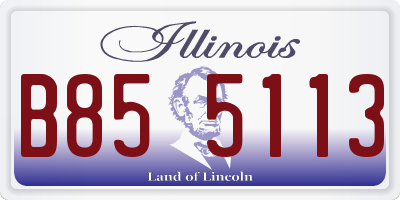 IL license plate B855113