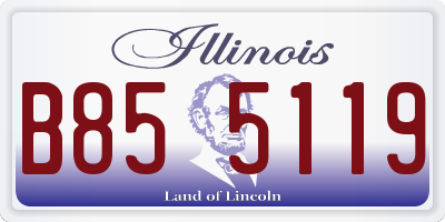 IL license plate B855119