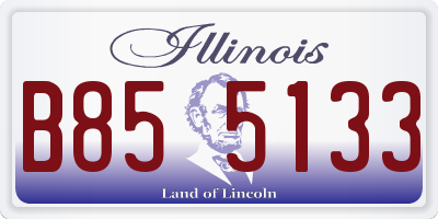 IL license plate B855133