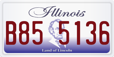 IL license plate B855136