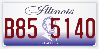 IL license plate B855140