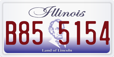 IL license plate B855154