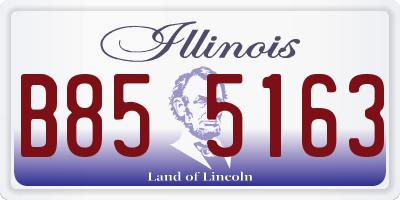 IL license plate B855163