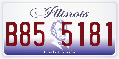 IL license plate B855181