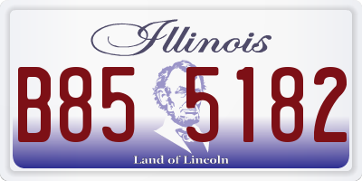IL license plate B855182