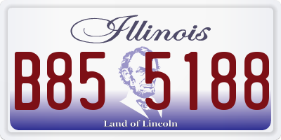 IL license plate B855188