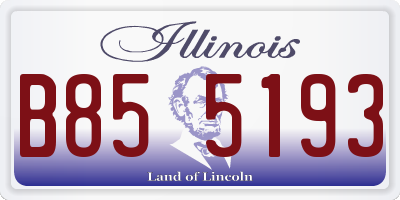 IL license plate B855193