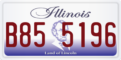 IL license plate B855196