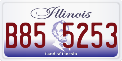 IL license plate B855253