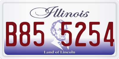 IL license plate B855254